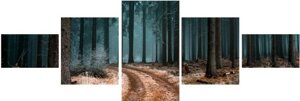 Модульна картина-обігрівач Лісова дорога (1000 Вт Тепла) на полотні, електрична (220 Вольт) інфрачервона