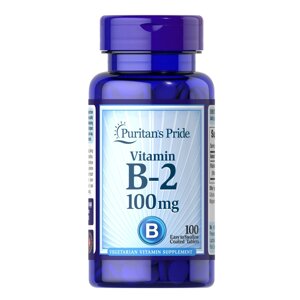 Вітаміни та мінерали Puritan's Pride Vitamin B-2 (Riboflavin) 100 mg, 100 таблеток