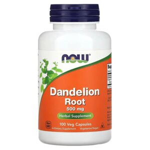 Натуральна добавка NOW Dandelion Root 500 mg, 100 вегакапсул
