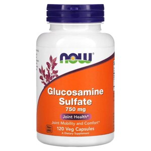 Препарат для суглобів і зв'язок NOW Glucosamine Sulfate 750 mg, 120 капсул