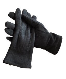 Жіночі рукавички комбіновані Замша і кашемір Середні