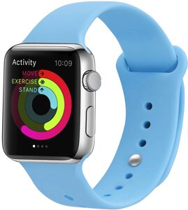 Ремешок UWatch Silicone Strap for Apple Watch 38/40 mm Blue