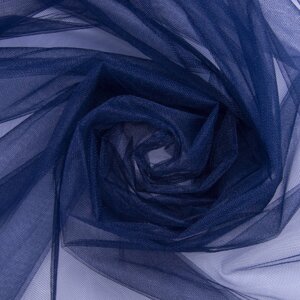 Тканина декоративна фатин 2.7 м'який т/синій