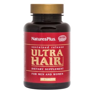 Вітаміни та мінерали Natures Plus Ultra Hair For Men Women, 60 таблеток