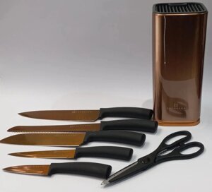 Набір кухонних ножів Edenberg EB-11026-Black 7 предметів чорний
