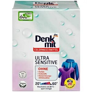 Порошок для прання кольорової білизни DenkMit Colorwaschmittel Ultra Sensitive 4066447101003 1.35 кг