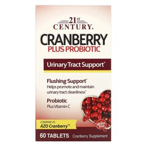 Натуральна добавка 21st Century Cranberry Plus Probiotic, 60 таблеток