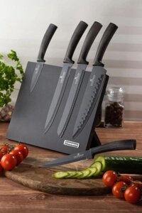 Набір кухонних ножів Edenberg EB-965 6 предметів чорний
