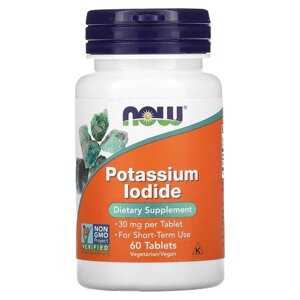 Вітаміни та мінерали NOW Potassium Iodide, 60 таблеток