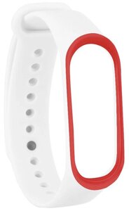 Ремешок UWatch Double Color Replacement Silicone Band For Xiaomi Mi Band 3/4 White/Red Line