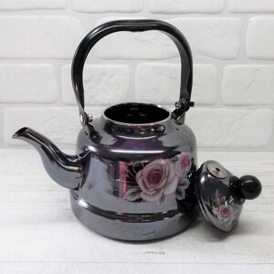 Чайник на плиту Edenberg Квіти EB-3354-Flower-Black 1.1 л чорний