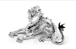 Статуетка Дракон, срібло, 13х9 см