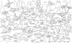 Шпалери-розмальовки Динозаври 60*100 C-100008