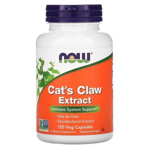 Натуральна добавка NOW Cat's Claw Extract, 120 вегакапсул