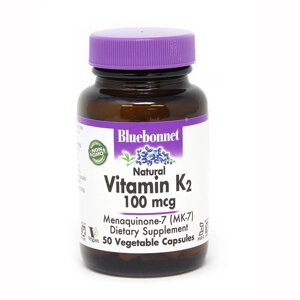 Вітаміни та мінерали Bluebonnet Nutrition Vitamin К2 100 mcg, 50 капсул