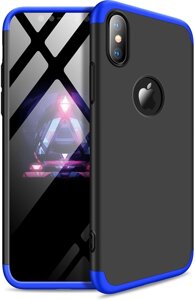 Чехол-накладка GKK 3 in 1 Hard PC Case Apple iPhone XS Max Blue/Black