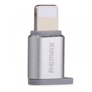 Перехідник Visual RA-USB2 microUSB (F) to Lightning (M) Silver Remax 340905