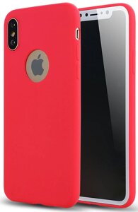 Чехол-накладка TOTO Matte colorful TPU case iPhone X Red