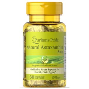 Натуральна добавка Puritan's Pride Astaxanthin 5 mg, 30 капсул