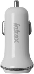 Автомобильное зарядное устройство INKAX CD-13 Car charger + Type-C cable 2USB 1A White
