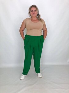 Зелені Штани Жіночі "Американка" Повсякденні Великого розміру 66-68 70-72 Батальні