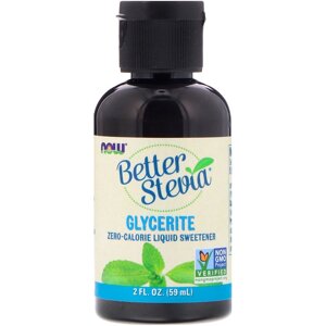 Замінник харчування NOW Better Stevia Liquid Sweetener Glycerite, 59 мл