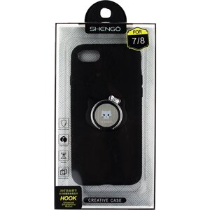 Чехол-накладка SHENGO Soft-touch holder TPU Case iPhone 8 Black