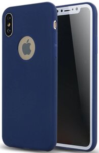 Чехол-накладка TOTO Matte colorful TPU case iPhone X Blue