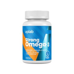 Жирні кислоти VPLab Strong Omega 3, 60 капсул