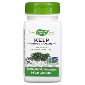 Вітаміни та мінерали Nature's Way Kelp, 100 вегакапсул