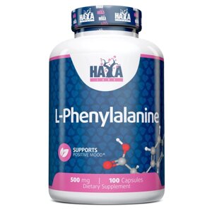 Амінокислота Haya Labs L-Phenylalanine 500 mg, 100 капсул