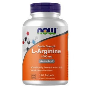 Амінокислота NOW L-Arginine 1000 mg, 120 таблеток