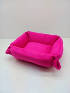 Лежак для котів і собак трансформер рожевий