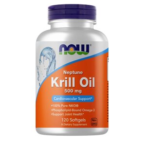 Жирні кислоти NOW Krill Oil 500 mg, 120 капсул
