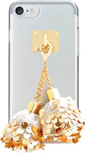 Чехол-накладка DDPOP Spangle Ball case iPhone 7 White/Gold