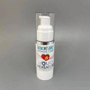 Стимулюючий лубрикант від Amoreane Med: Liquid vibrator - Strawberry (рідкий вібратор), 30 ml