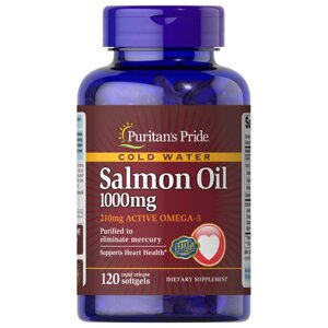 Жирні кислоти Puritan's Pride Salmon Oil 1000 mg, 120 капсул