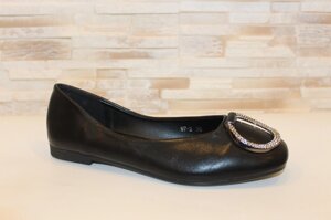 Балетки туфлі жіночі чорні Т1238