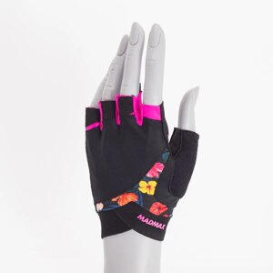 Рукавички для фітнесу MAD MAX Flower Power MFG 770 Black/Pink XS