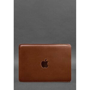 Шкіряний чохол для MacBook 14 дюйм Світло-коричневий Crazy Horse