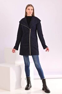 Пальто жіноче синє код П752