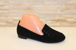 Туфлі жіночі чорні натуральна замша Т631