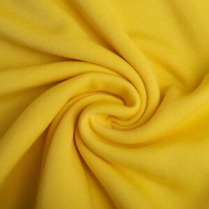 Тканина трикотаж трехнитка с начесом жовта