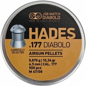JSB Hades, 4,5 мм, 0.670 гр, 500 шт