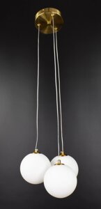 Люстра стельова підвісна на 3 лампочки 0286/3-wh Бронза 20-100х23х23 см.