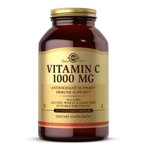 Вітаміни та мінерали Solgar Vitamin C 1000 mg, 250 вегакапсул