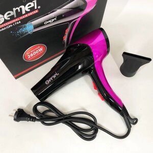 Фен GEMEI GM-1766 2.6 кВт АС, жіночий фен для волосся, електрофен для волосся. Колір: фіолетовий