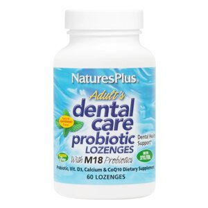 Пробіотики і пребіотики Natures Plus Adults Dental Care Probiotic, 60 льодяників