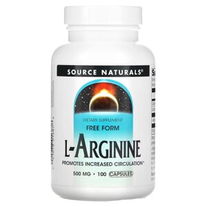 Амінокислота Source Naturals L-Arginine 500 mg, 100 капсул