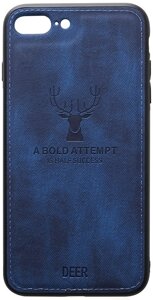 Чехол-накладка TOTO Deer Shell With Leather Effect Case Apple iPhone 7 plus/8 plus Dark Blue